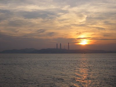 久里浜の夕日2